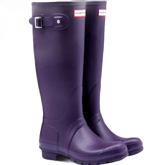 Hunter Shoes - Hunter Original Tall Rain Snow Boots Purple